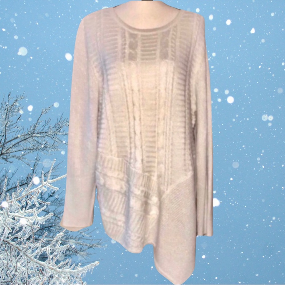 Asymmetrical Mix Stitch Sweater